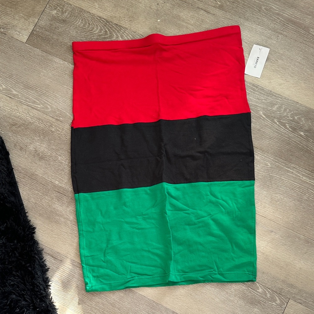 Ekineyo Curve | Colorblock Pencil Skirt